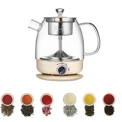 1000ml Black Tea Tea Maker Glass Electric Kettle Pu'er Steamed Tea Automatic Keep Warm Tea Kettle 4 Gear Temperature Adjust