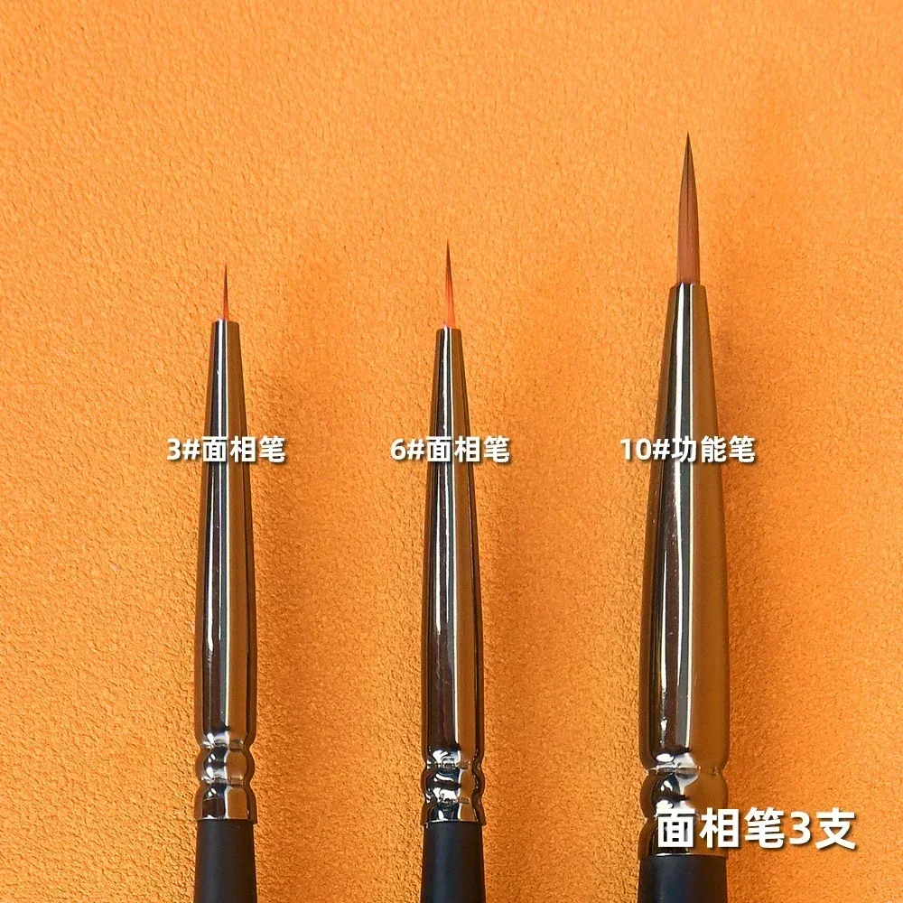 

100shiki Modelling Tools Hobby DIY Plastic Model Coloring Brushes - Flat, Pointed, Round, Bevel Tip for Panel Line & Weathering