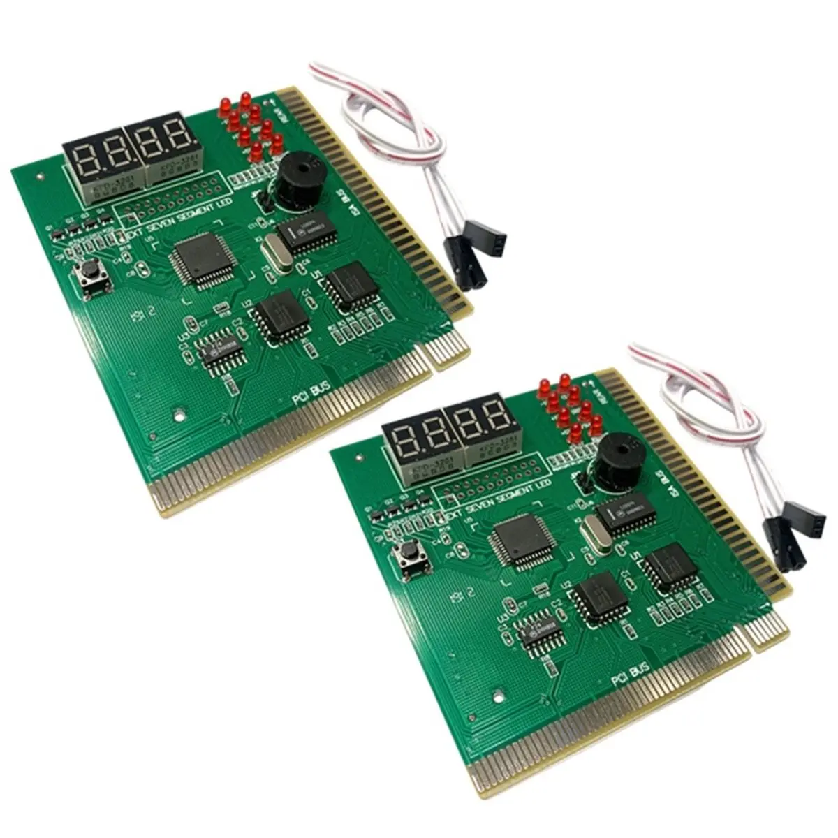 PC Diagnostic Card 4 Digit Standard PCI ISA Port Dual POST Code Display Desktop Diagnostic Card for PC Mother Board