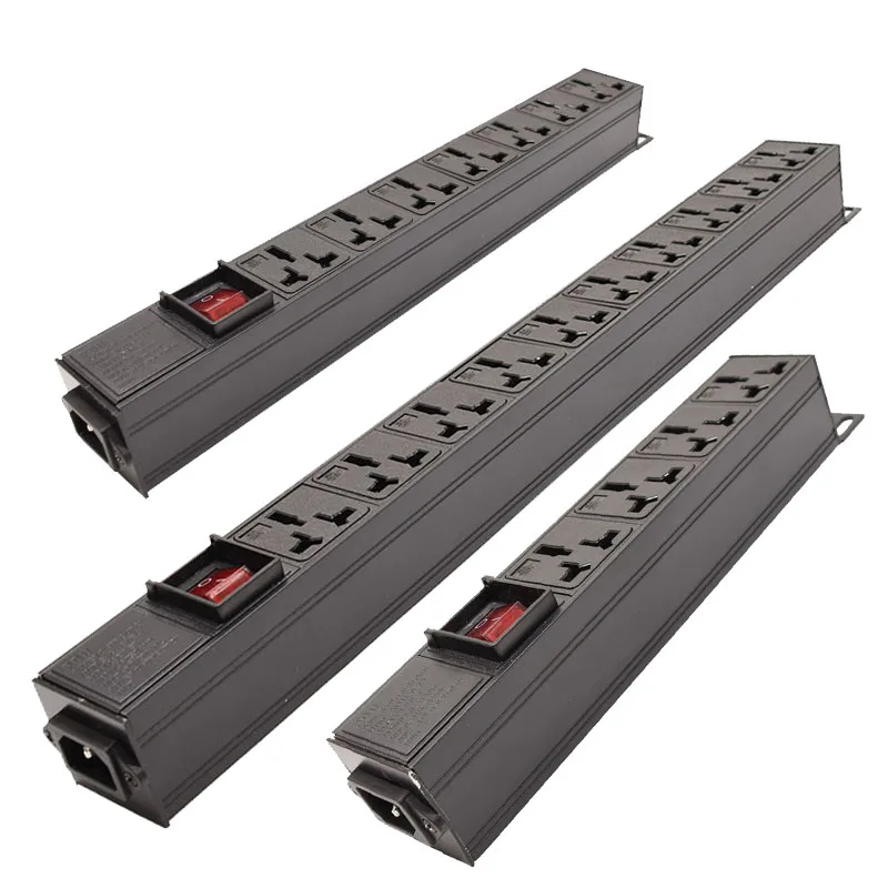 

C14 port PDU Power Strip Network Cabinet Rack 16A 1-10Way Universal Outlet