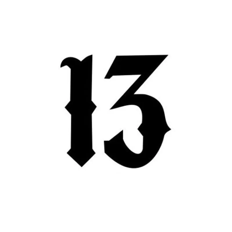 

Personalized car and motorcycle stickers Creative number 13 stickers High quality waterproof stickers Fashion car decoration