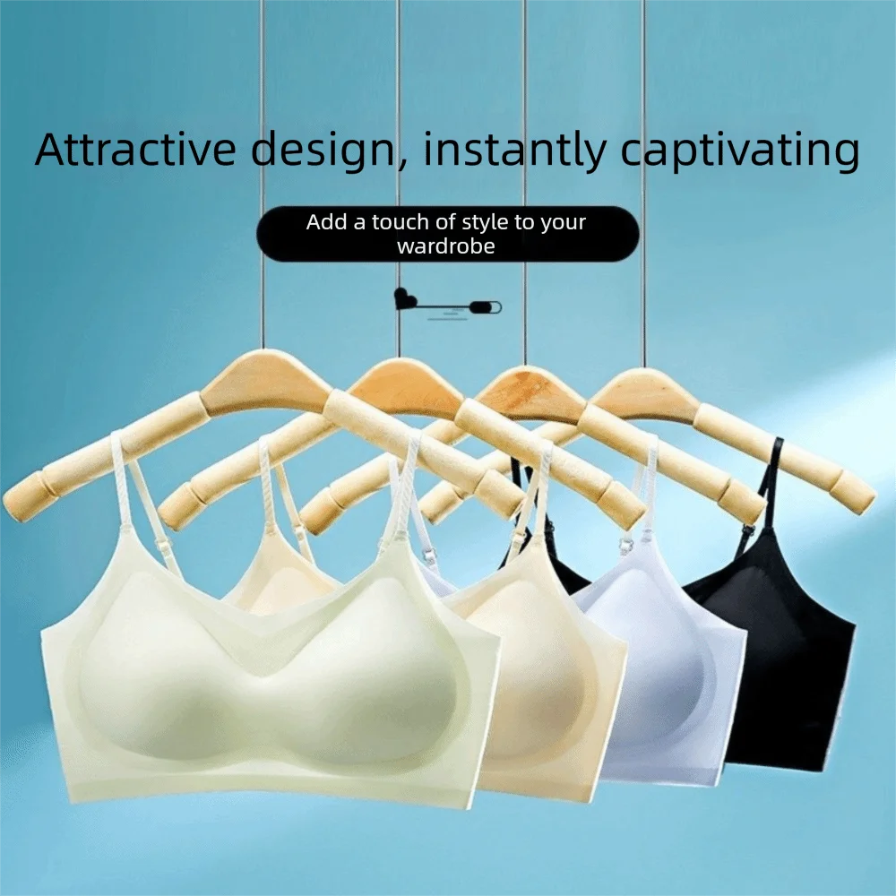 

Sweet Close-fitting Seamless Bra Anti-sagging Shockproof Wireless Deep V Bra Beautiful Back Ultra Thin Underwear Girls