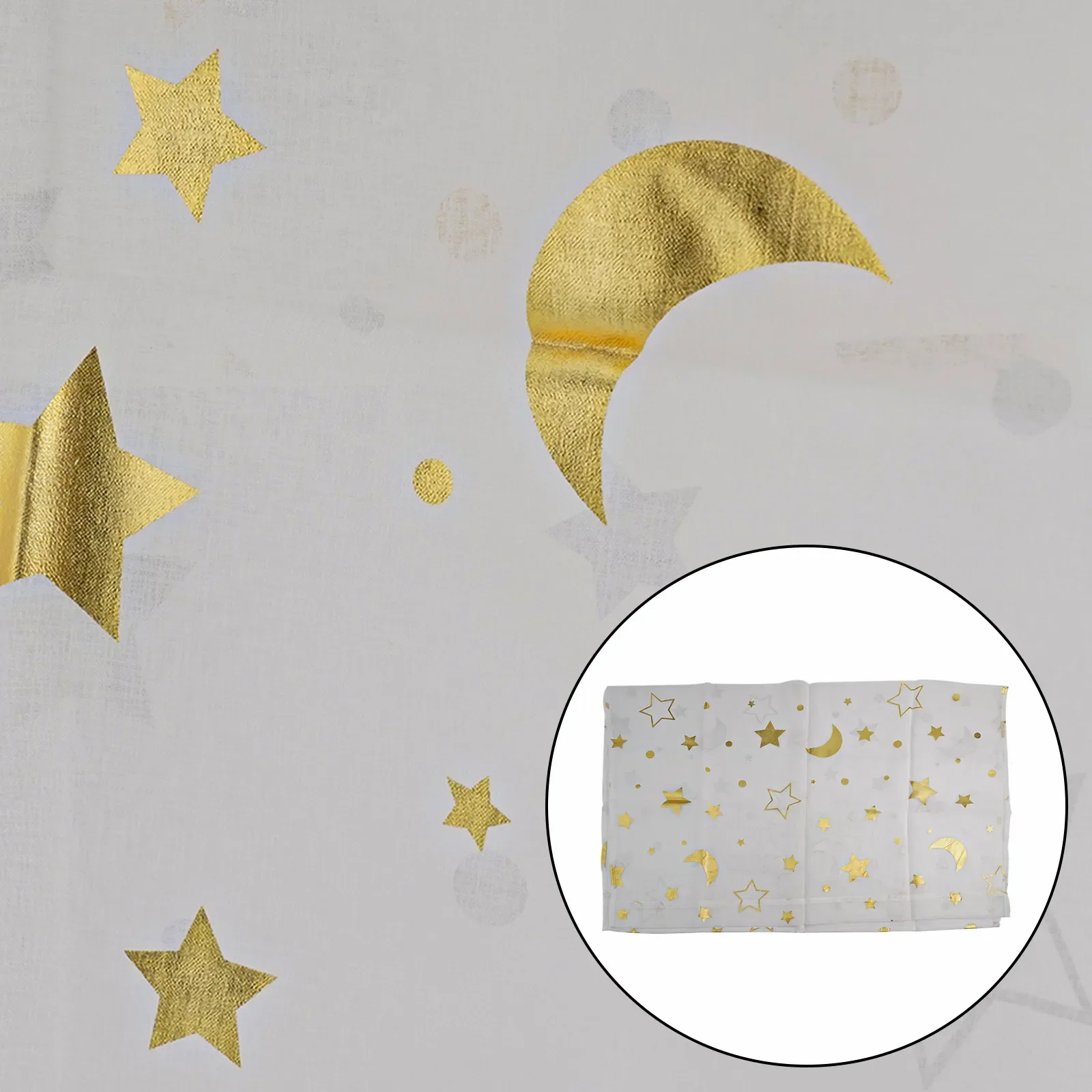 bedroom curtains Kitchen curtains Translucent Sheer-Curtains Moon Star Printed Window Curtain For Home living Bedroom Decor