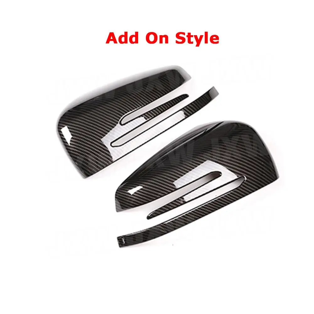 JCHEY ألياف الكربون الرؤية الخلفية غطاء مرآة جانبية غطاء الكسوة لبنز A C CLA GLA CLS الفئة W176 W117 W204 W212 W218 W207 2013-2018