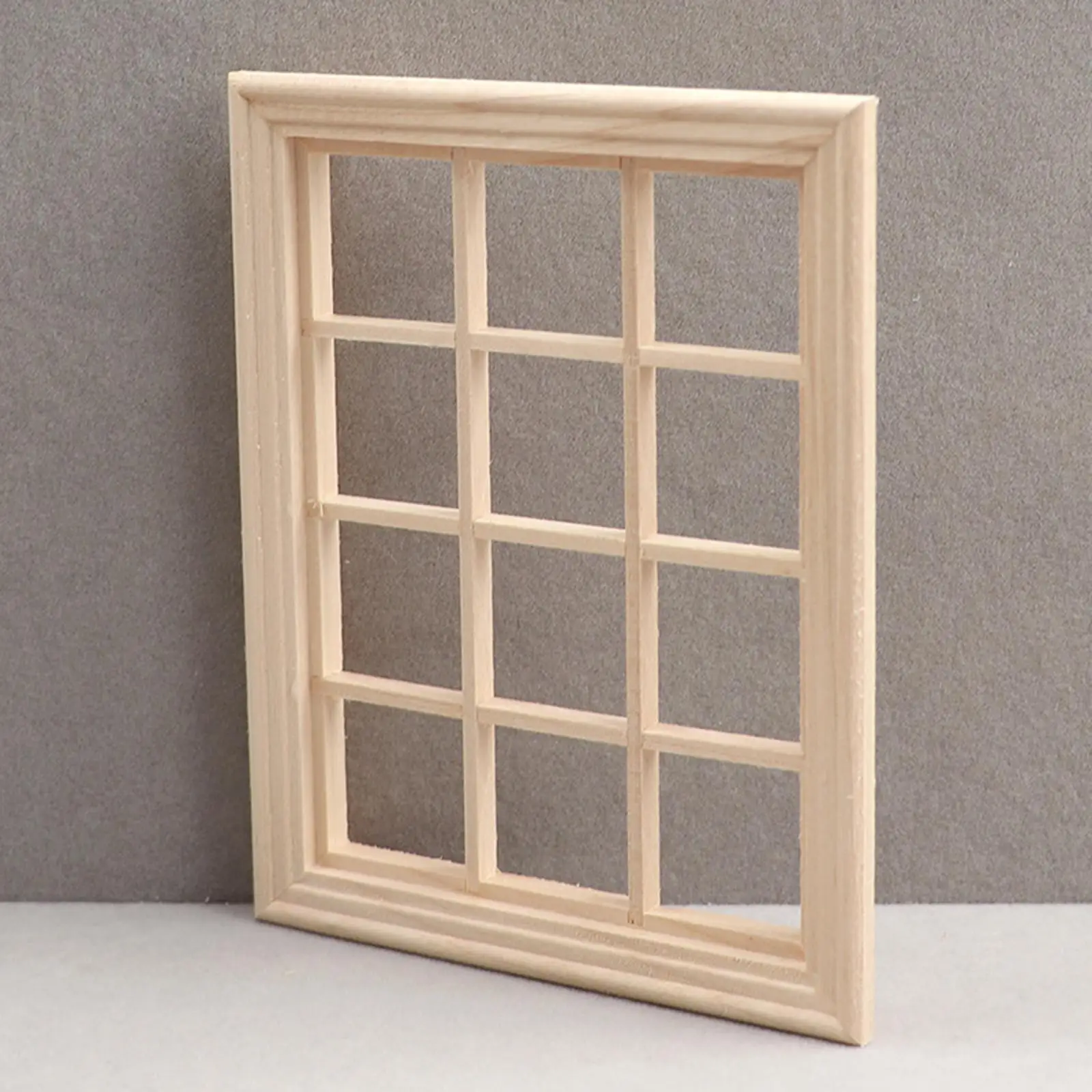 

Окно кукольного домика, масштаб 1:12, декор, 12-панельная модель деревянного окна для Micro