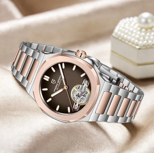 Imagen 2 del producto Reloj Mecánico Automático de Alta Gama para Hombre PAGANI DESIGN, Edición Limitada de Lujo, Acero Inoxidable, Tourbillon, Cierre de Mariposa, Luminoso