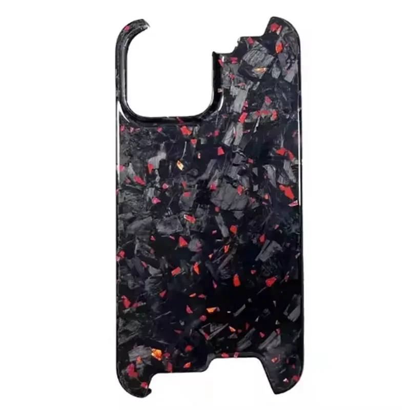 

Applicable to Apple iphone16 pro max mobile phone case 15 14 ECG forged pattern carbon fiber protective case