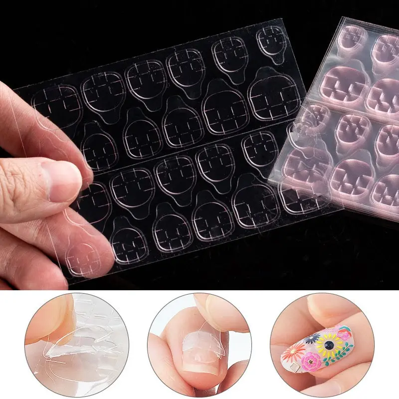 LULAA Double Sided Nail Glue Stickers Jelly Gel Glue False Nail Nails Bck Glue Sticker Nails Accessories And Tools Reusable