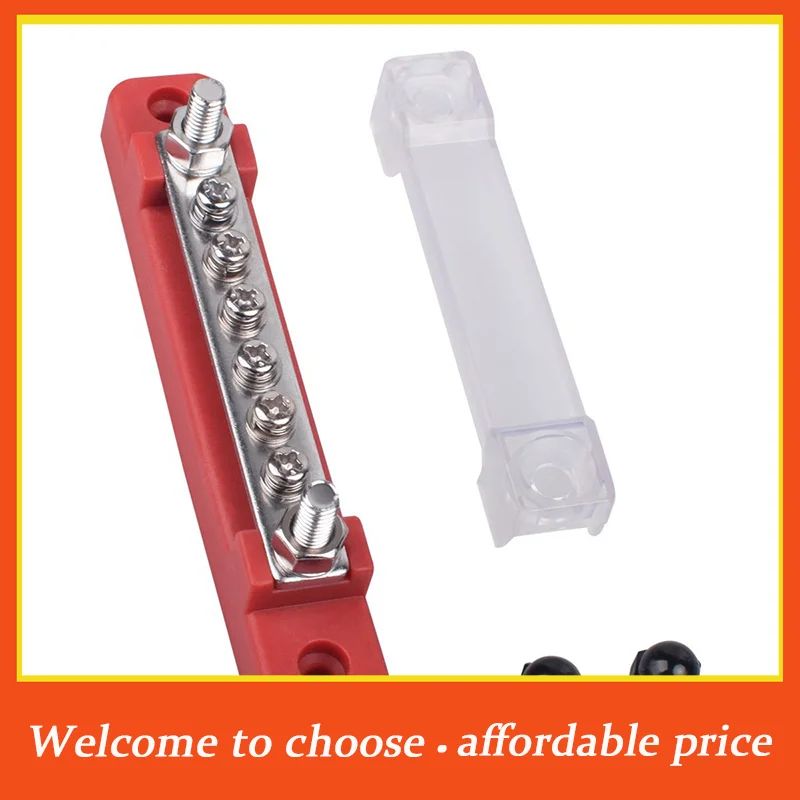 

*1/2Pcs new Bus Bar Battery Power Distribution Block 12V M6 Stud Positive Negative Bus Bar For Truck Boat Car Camper*