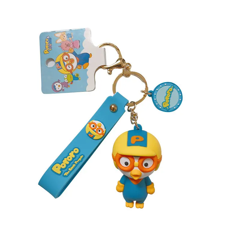 Pororo Loopy Crong Cute Character Figurine Model Creative Kawaii Girl Heart Keychain Student Backpack Pendant Decoration Gift view 5