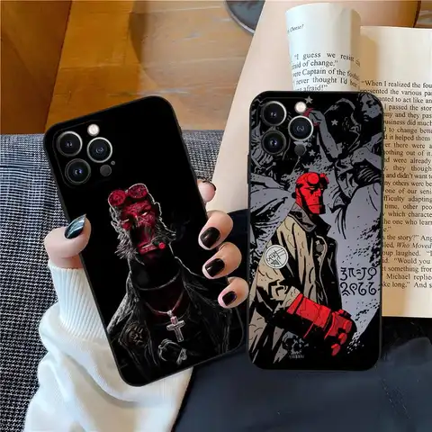 Hellboy-아이폰용 라이즈 휴대폰 케이스, 소프트 커버, 아이폰 14Pro 13 12 프로 맥스 11 미니 Xs X 8 7 6 6s Xr 플러스 SE2020 Best5
