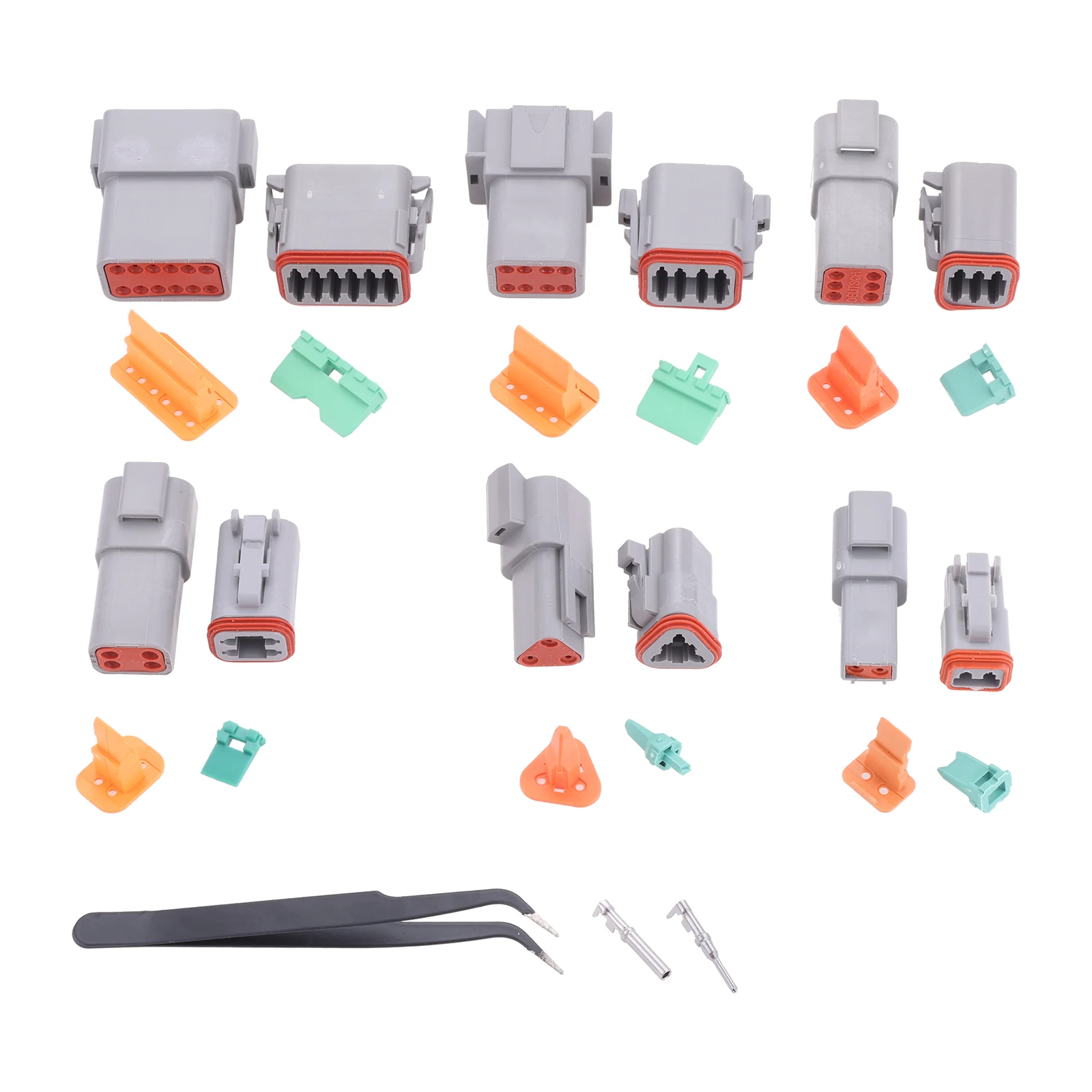 20Sets DT Moistureproof Connectors Kit 2/3/4/6/8/12S For Wiring In Boats Cars Quads Motorcycles Scooters Commercial Vehicles