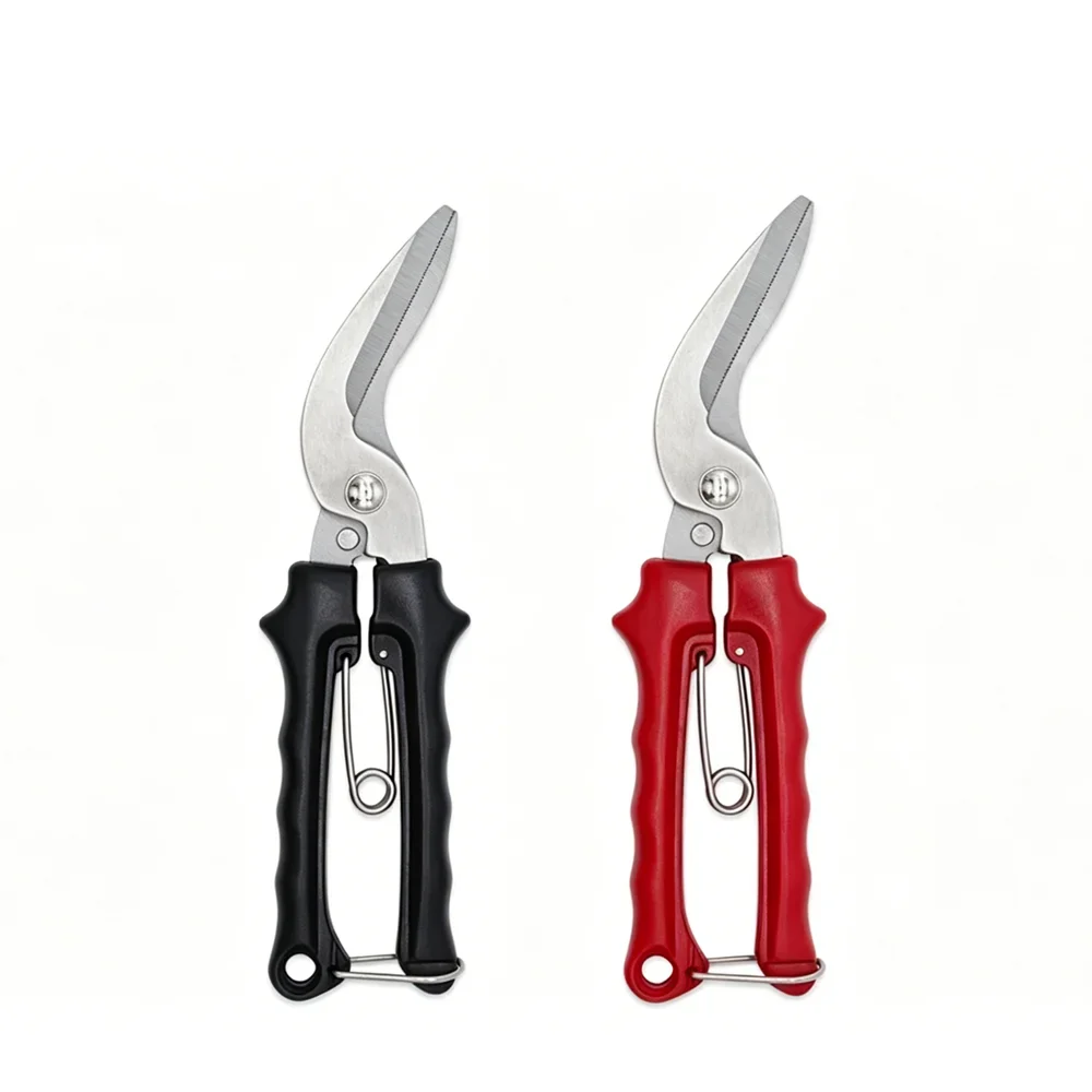 Household Stainless Steel Elbow Pruning Shears Sharp Blade Thick Branches Potting Repair ABS Antiskid Handle Garden Scissors