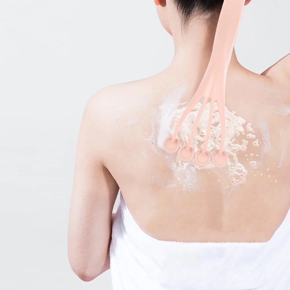 

Ergonomic Shower Brush Long Handle Body Scrubber Back Exfoliator Portable Plastic Bath Tool for Men Women Skin Care