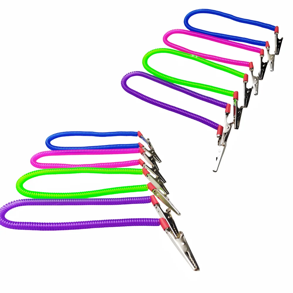 1PC Dental Bibs Scarf Clip Dental Napkin Holders 4 Colors Spring Rope Stainless Steel Dental Tools