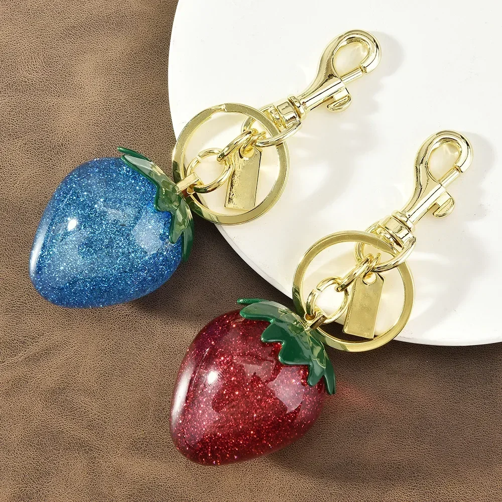 

Multicolored strawberry fruit bag pendants, bag pendants, cherry key chains, handbag pendants