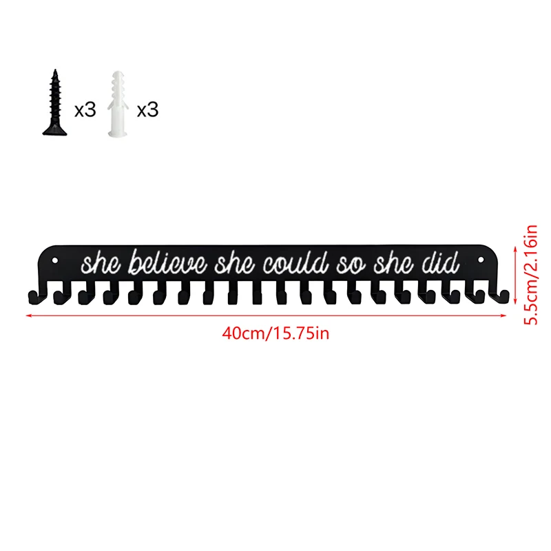 1pc Metal Medal Display Rack Wall Mounted Hanger Organizer Large Capacity Award Holder Race Soccer Sports Karate Home Decor - view 5