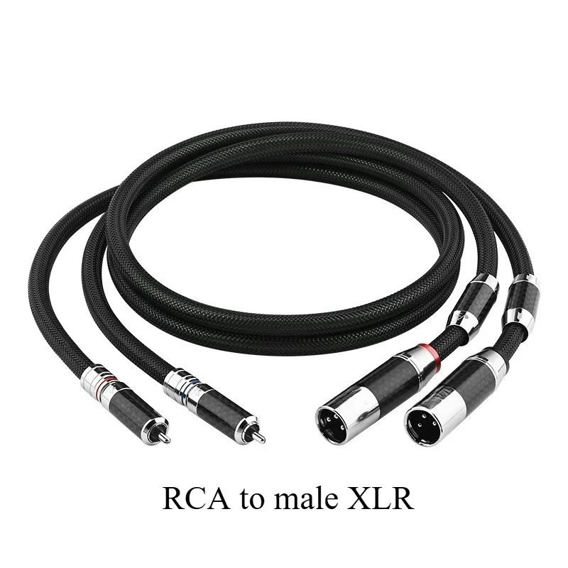 For ATAUDIO RCA to XLR Balanced Signal Cable, High Purity Single Crystal Copper Lotus to XLR Audio Wire