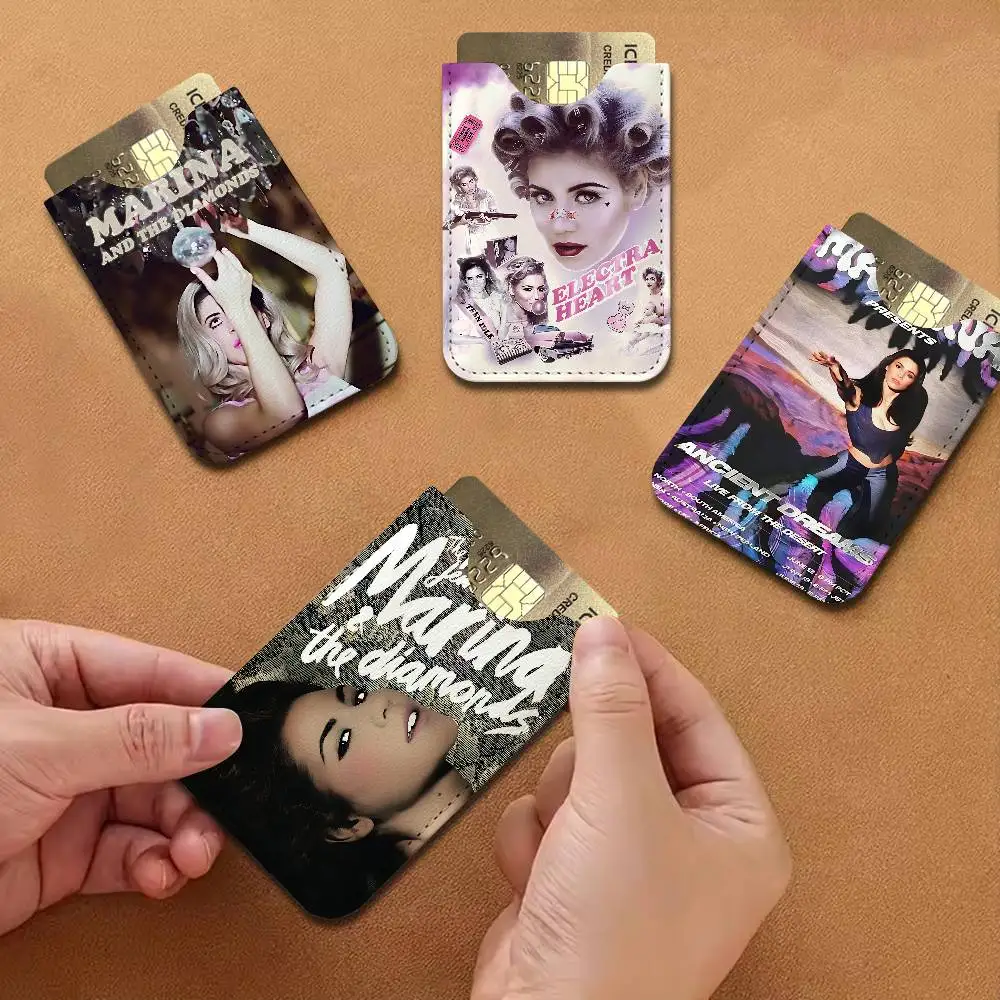 Marina And The Diamonds Music Album Universal PU Leather Slim Card Wallet, ID Credit Card Organizer, Compact Portable Holder