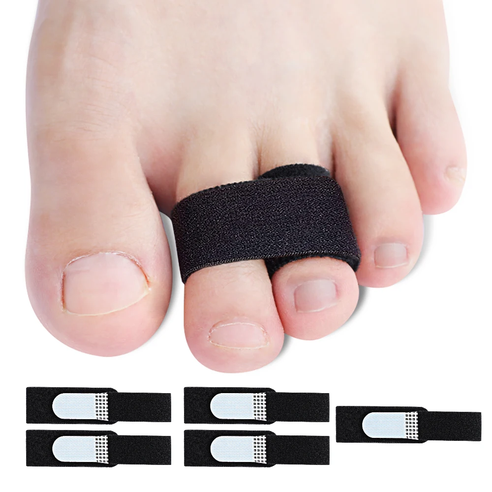Pexmen 1/2/5/10/20Pcs Hammer Toe Straightener Broken Toe Wraps Toe Splints Bandages for Crooked Curled Bent and Hammer Toes