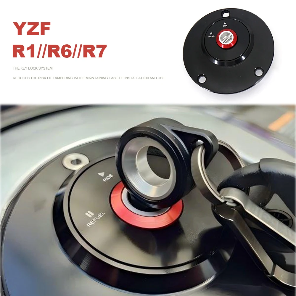 

CNC Aluminum Fuel Tank Cap Cover For Yamaha YZF R1 R1M R6 GYTR Race R7 YZFR1 YZFR6 YZFR7 Gas Tank Cover Motorcycle Accessories