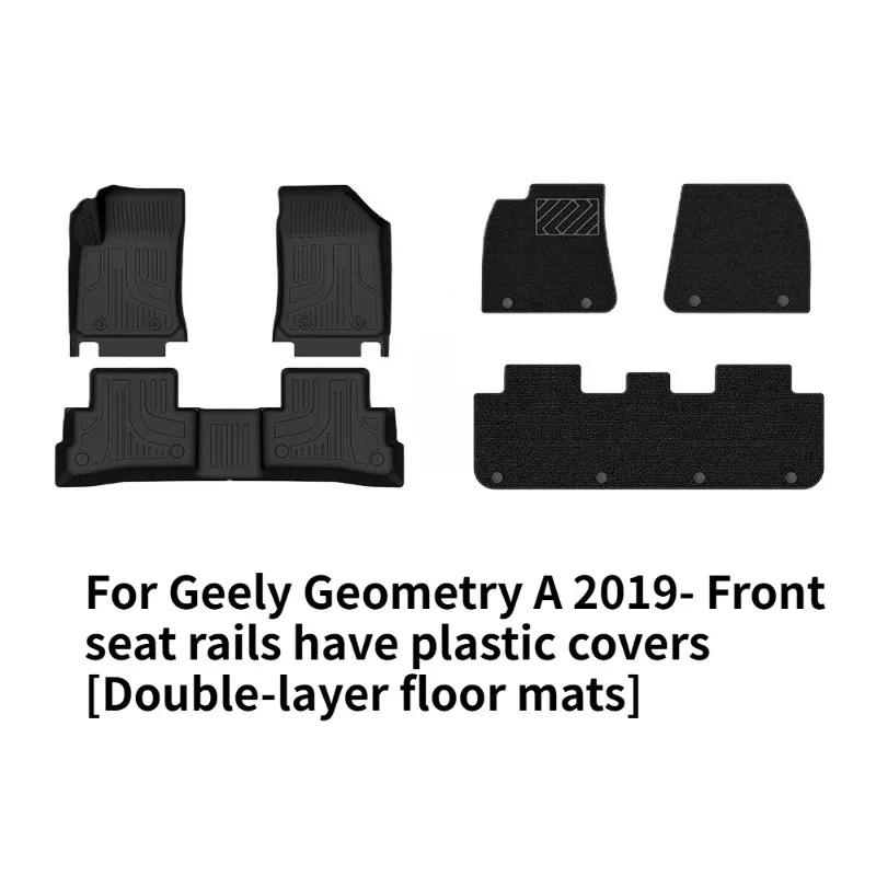 For Geely Geometry A 2019 Floor Mat, All-environmentally Friendly TPE Car Floor Mat 3D All-weather Material Floor Mat