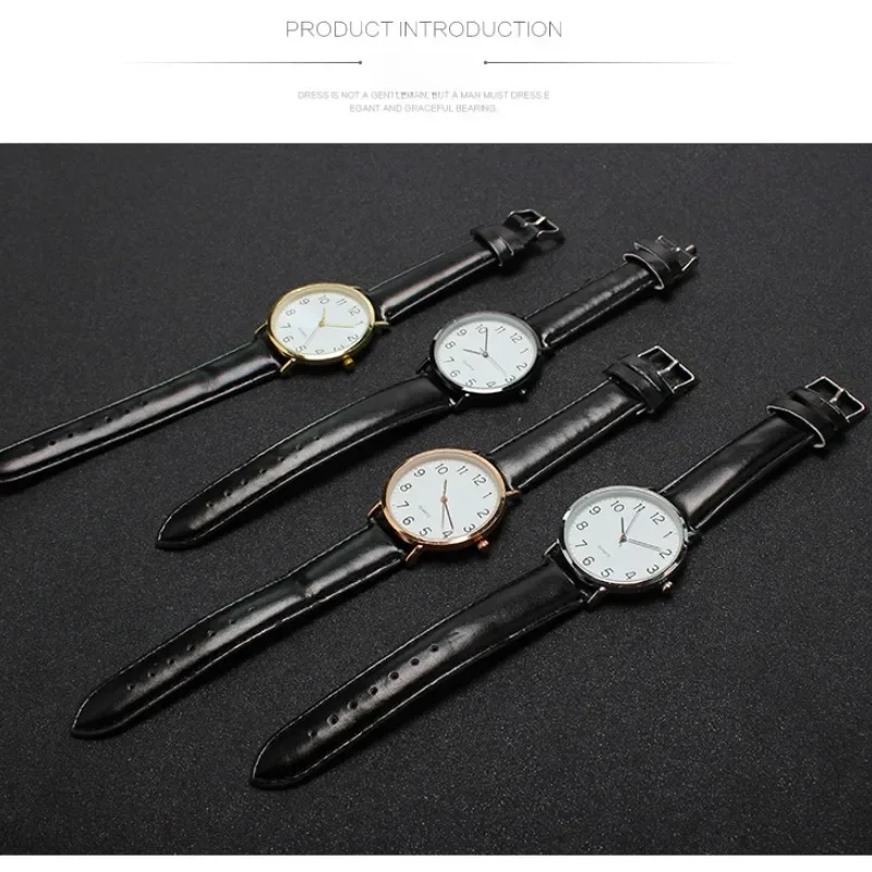 New in Quartz Wristwatches for Men Simple Business Fashion Leather Quartz Wrist Watch Business Quartz Wristwatch Reloj Mujer
