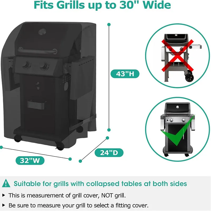 Outdoor BBQ Grill Cover,Dustproof Waterproof Windproof Fabric Barbecue Cover for Gas Charcoal Electric,Barbe Accessories 32 inch view 5