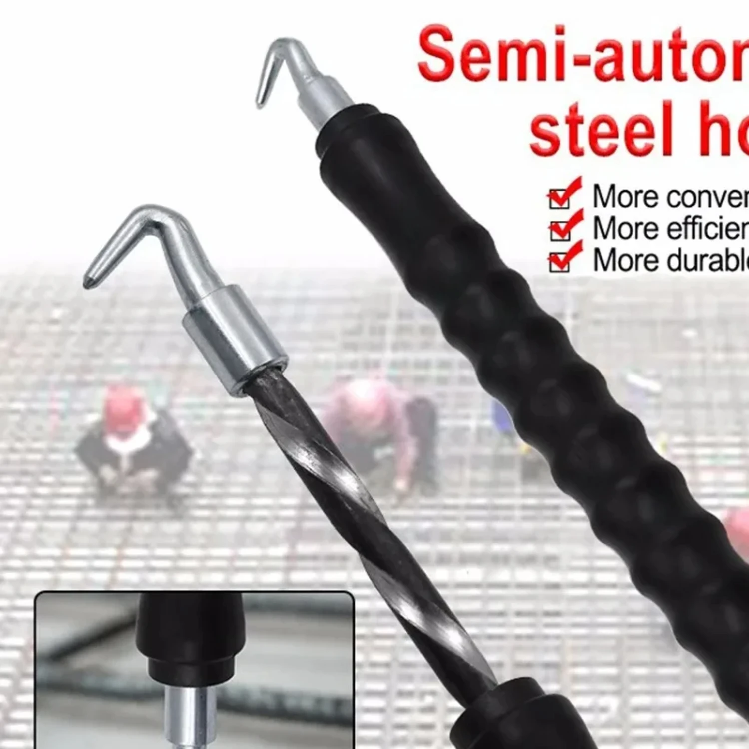 Semi Automatic Steel  Hook Straight Pull Stainless Steel Quick Binding Wire Iron Wire Binding Tool Steel  Hook