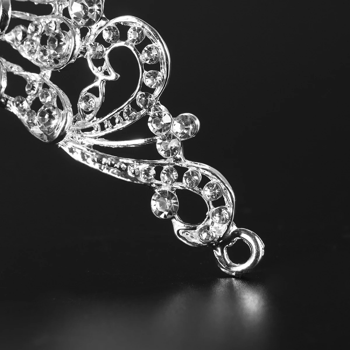 

Sparkle Crystal Tiara Headband Bridal Crown Peafowl Design Anti Allergic Wedding Party Queen Crown Rhinestone Hair