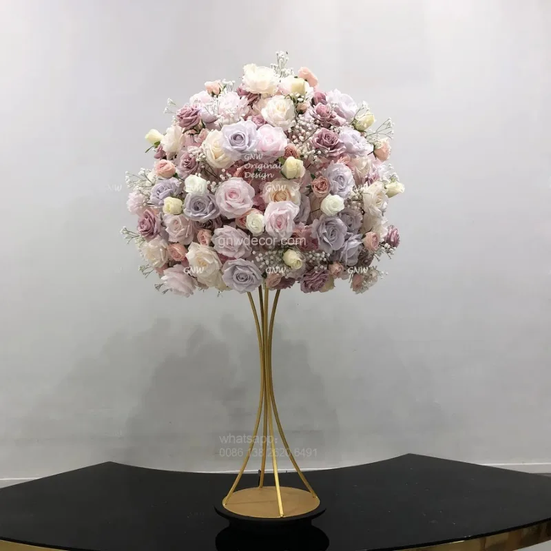 

Garland reception artificial large flower rose lily ornament wedding table decoration
