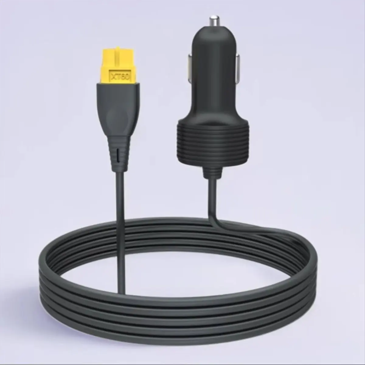 #23A Car Power Cable,3 meters Round Seal Ring XT60 Car Power Cord Drone Equipment (Black)