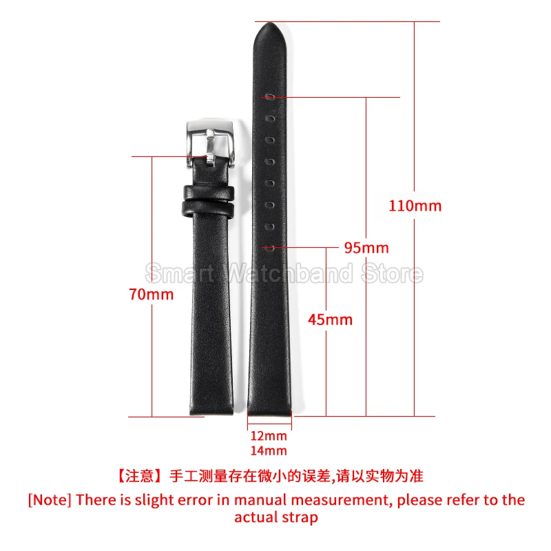 Se adapta a la muñeca, accesorios de reloj de cuero auténtico para mujer, correa de reloj Swarovski 5158517 5295326 5295358 5484373 5484067 5519226