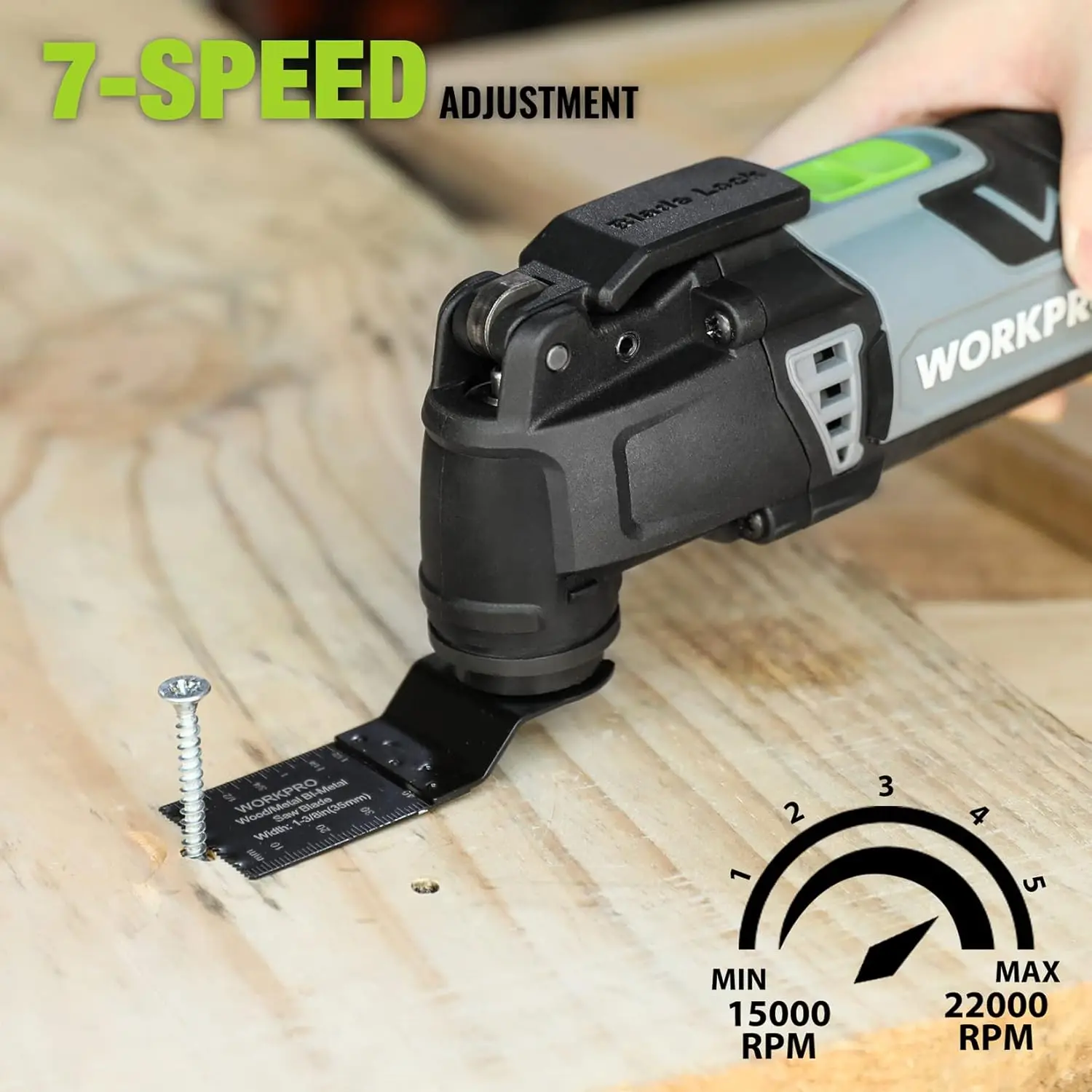 3.0 Amp Corded Oscillating Multi-Tool Kit with 7 Speeds, 17 Accessories & Bag for DIY Projects