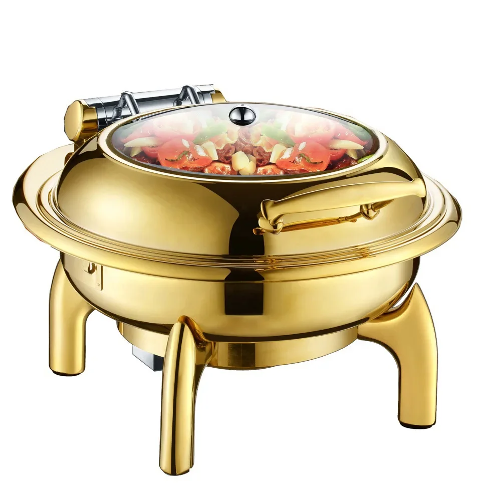 Factory for sale catering restaurant luxury GN pan display stainless steel buffet food warmer chafing dish