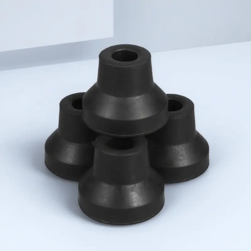 4Pcs Sturdy Rubber Walking Cane Tips Four-Legged Design Extra Stability Indoor Outdoor Use Non-Slip Crutch Replacement Tips