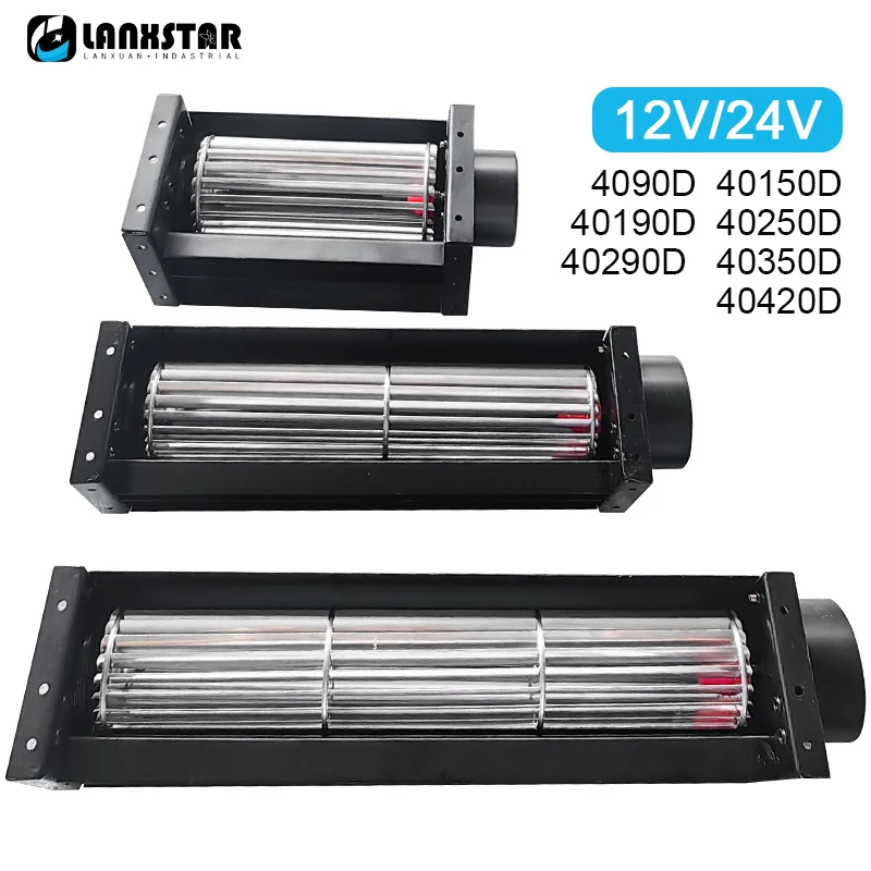 

DC Cross Flow Fan 12V 24V Large Air Volume Quiet Crossflow Cooling Fan Drum Fan Long Strip Ventilation Fan