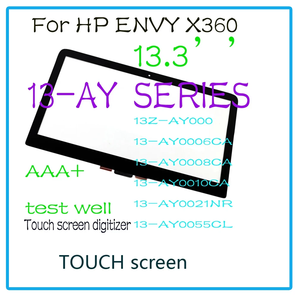 Wholesale 13.3'' for HP ENVY X360 13-AY 13Z-AY000 13-AY0006CA 13-AY0008CA 13-AY0010CA 13-AY0021NR Touch Screen Digitizer Glass