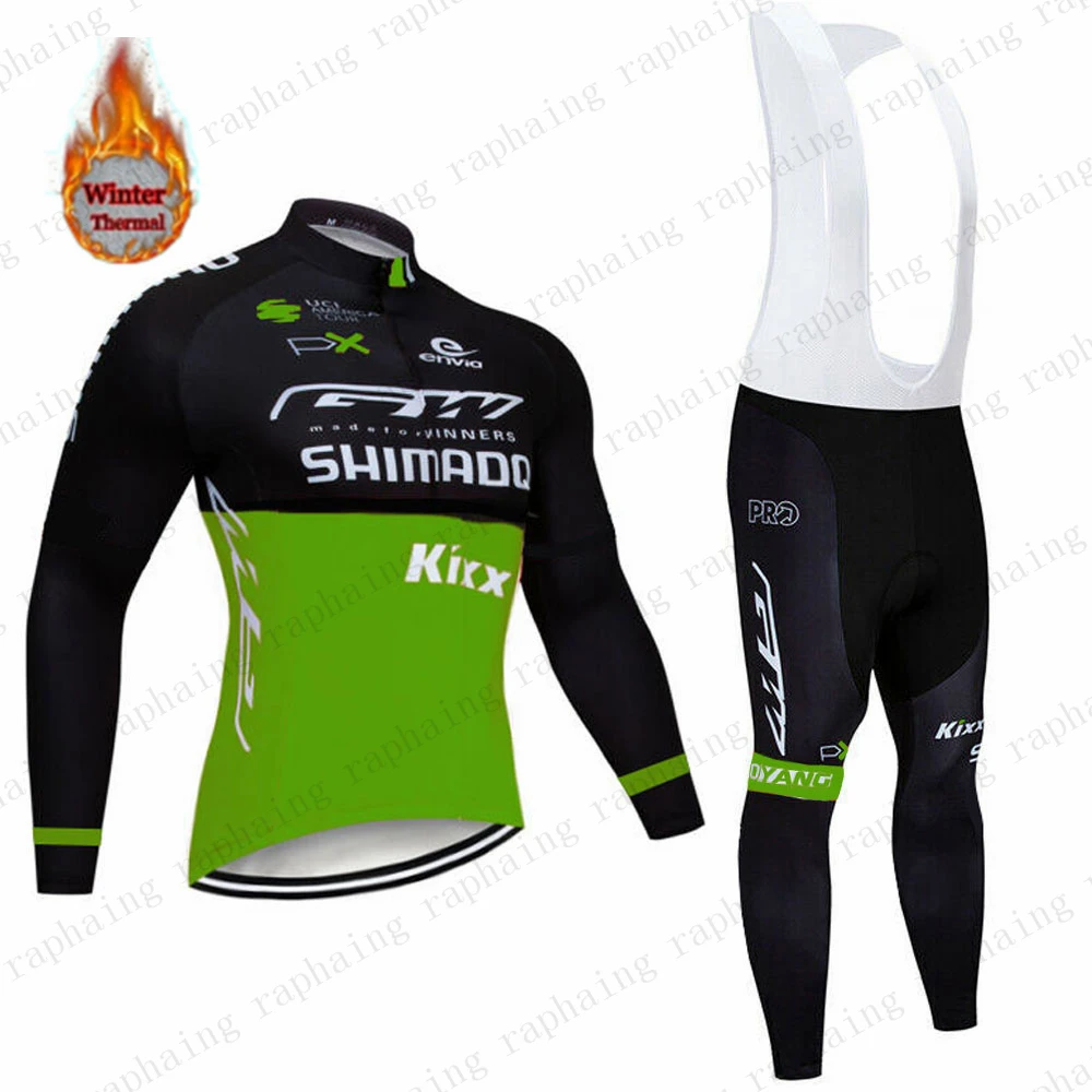 Thermal Fleece Cycling Jersey Set, Pro Bike Suit, Mountain Bicycle Clothing, Winter Sports Clothing