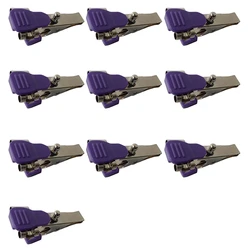 10Pcs multi-function ECG/EKG Alligator Clip Electrodes for Animals Veterinary or to use with banana plug Used to Fix Cables