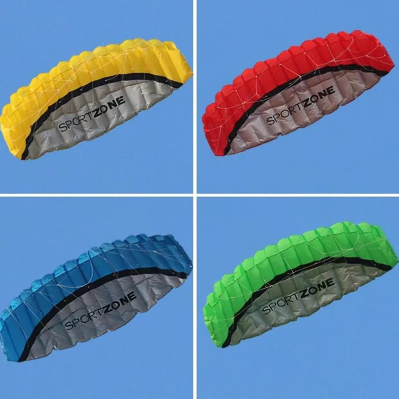 free shipping 2.5m dual line stunt power kite parachute kite professional inflatable toys sports wind kites for adults kite reel