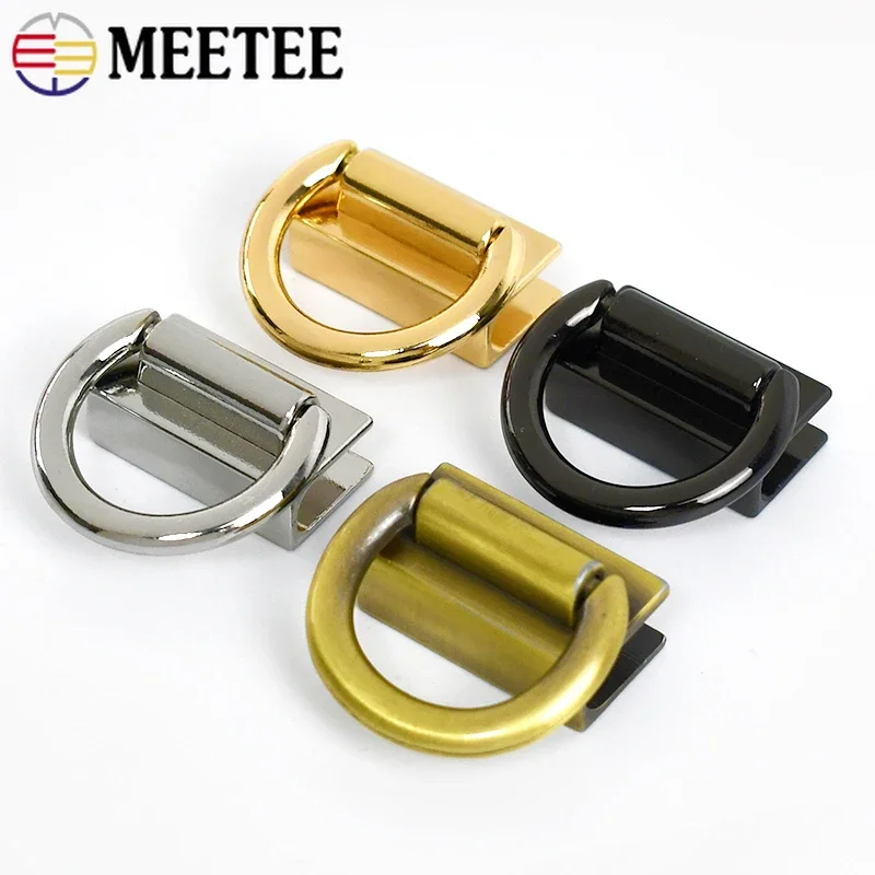 2/4/10Pcs 11/22mm D Ring Metal Bag Strap Buckles Side Clip Buckle Clasp Handbag Chain Connector Hangers DIY Hardware Accessories