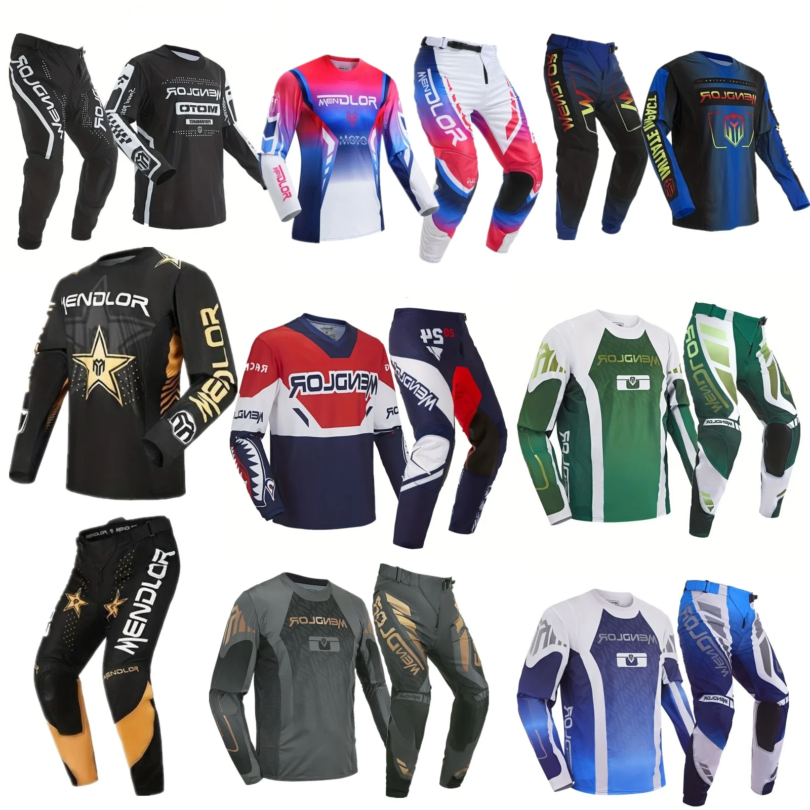 

2025 Jersey Set Off Road Motorcycle Race Gear Dirt Bike Mendlor Motocrossx Gear Set Motorcycle Racing Pant MX Suit