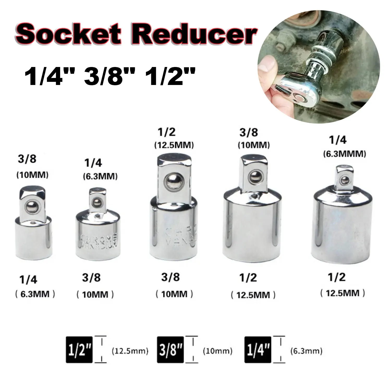 6Pcs Socket Adapter…