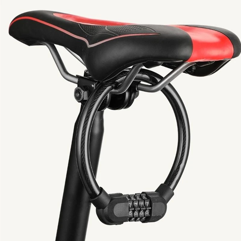 

Bike Portable Code Lock Cable Anti Theft Security Resettable Combination Locks
