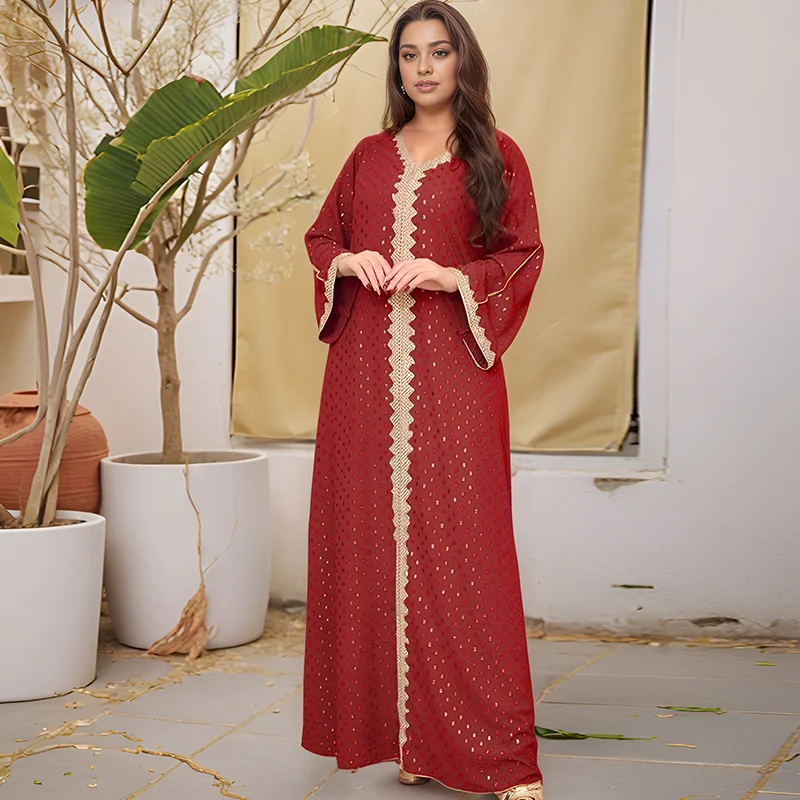 

2025 мусульманское молитвенное платье Абая, женское платье в Дубае, Саудовская Аравия, халат с вышивкой, исламская одежда, женское длинное платье ﻿