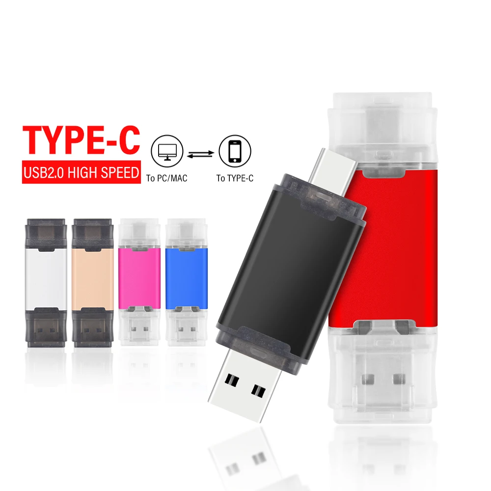 

USB C Thumb Drive 64 ГБ USB2.0 к USB Type-c Флэш-накопитель Высокоскоростная передача Memory Stick для Mac pro Samsung Galaxy iPad PC