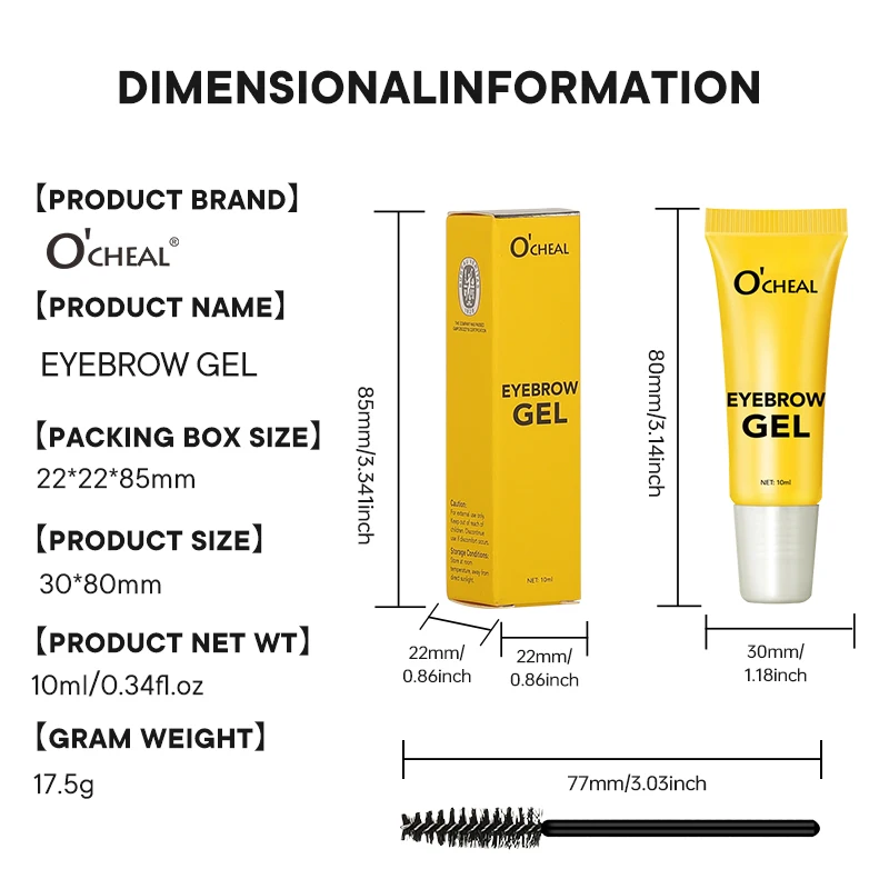 Juego de gel para cejas transparente resistente al agua, moldura rápida para cejas, antitransferencia duradera, adhesivo para cejas extremadamente duradero