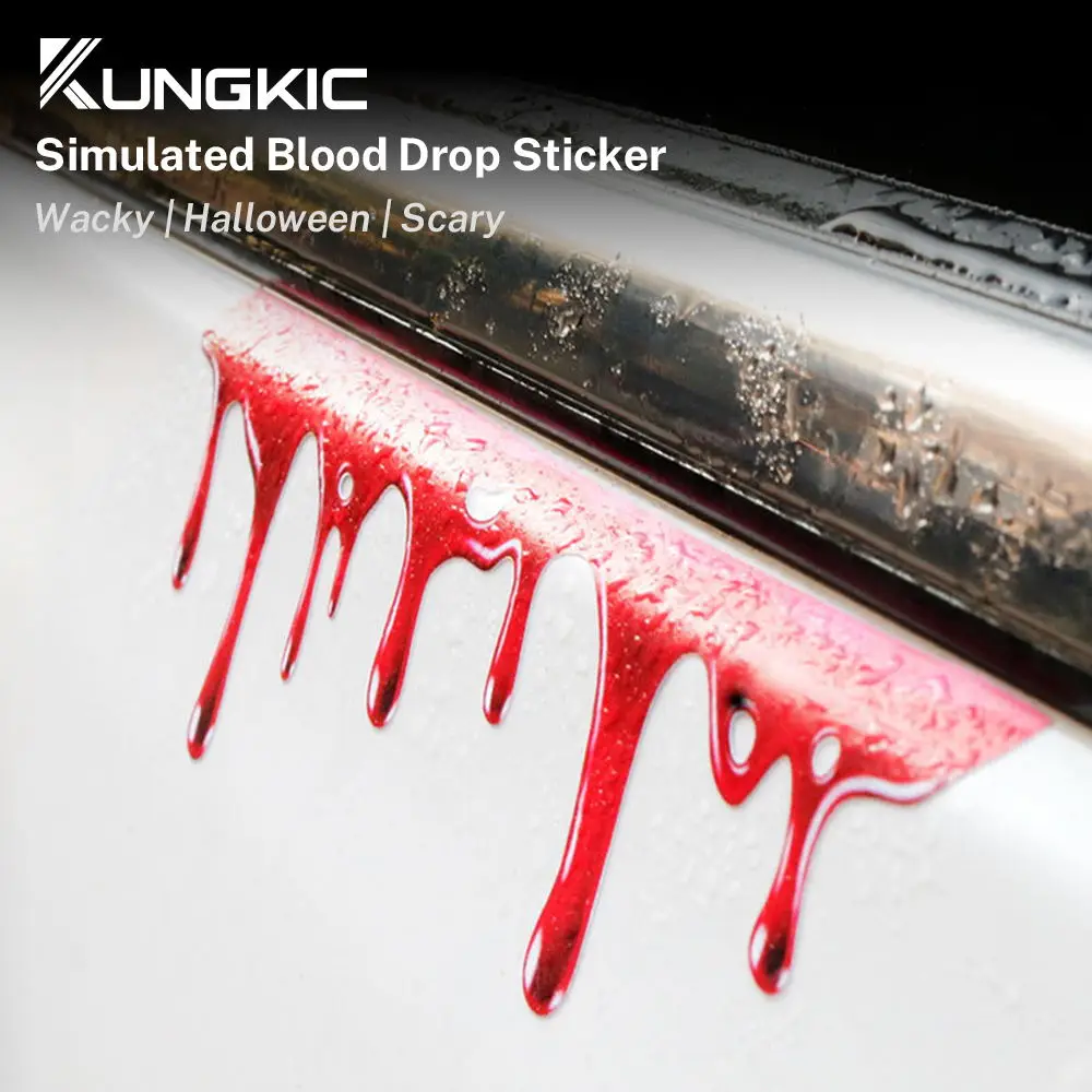 Hot Sale Wacky/scary Halloween Simulation Blood Drops Personalized Spoof Drip Car Exterior Stickers Small/Large