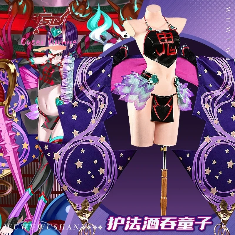Game Fate/Grand Order Shuten-douji Cosplay Costume Uniform Halloween Party for Women Men Carnival Props view 2